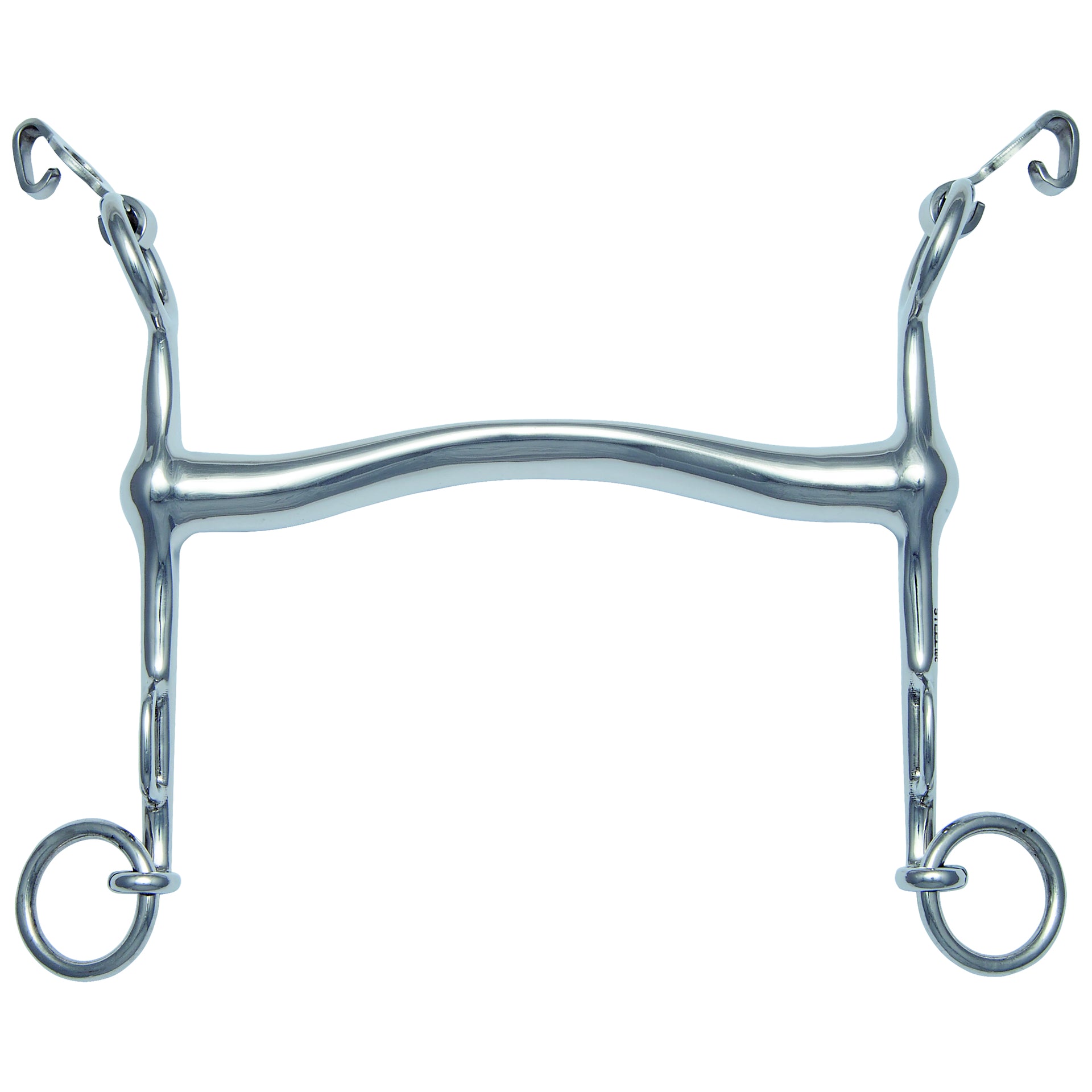 In acciaio INOX S Shank Low Port Horse bit with Copper roller 12,7 cm bocca In acciaio INOX S Shank Low Port Horse bit with Copper roller 12,7 cm bocca