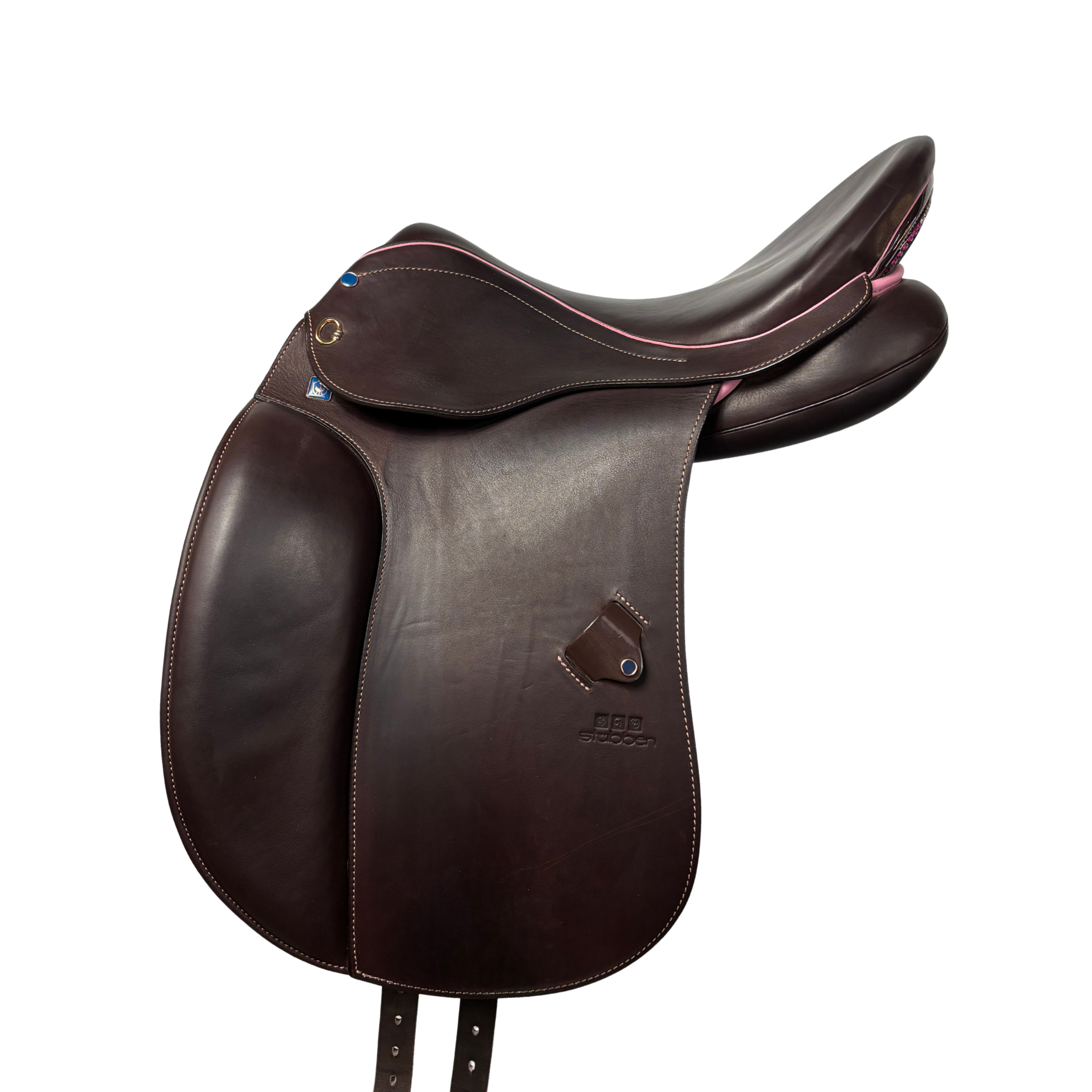 Selle De Dressage Anglaise En Cuir Rouge - Taille 18" - Artisanale Inde