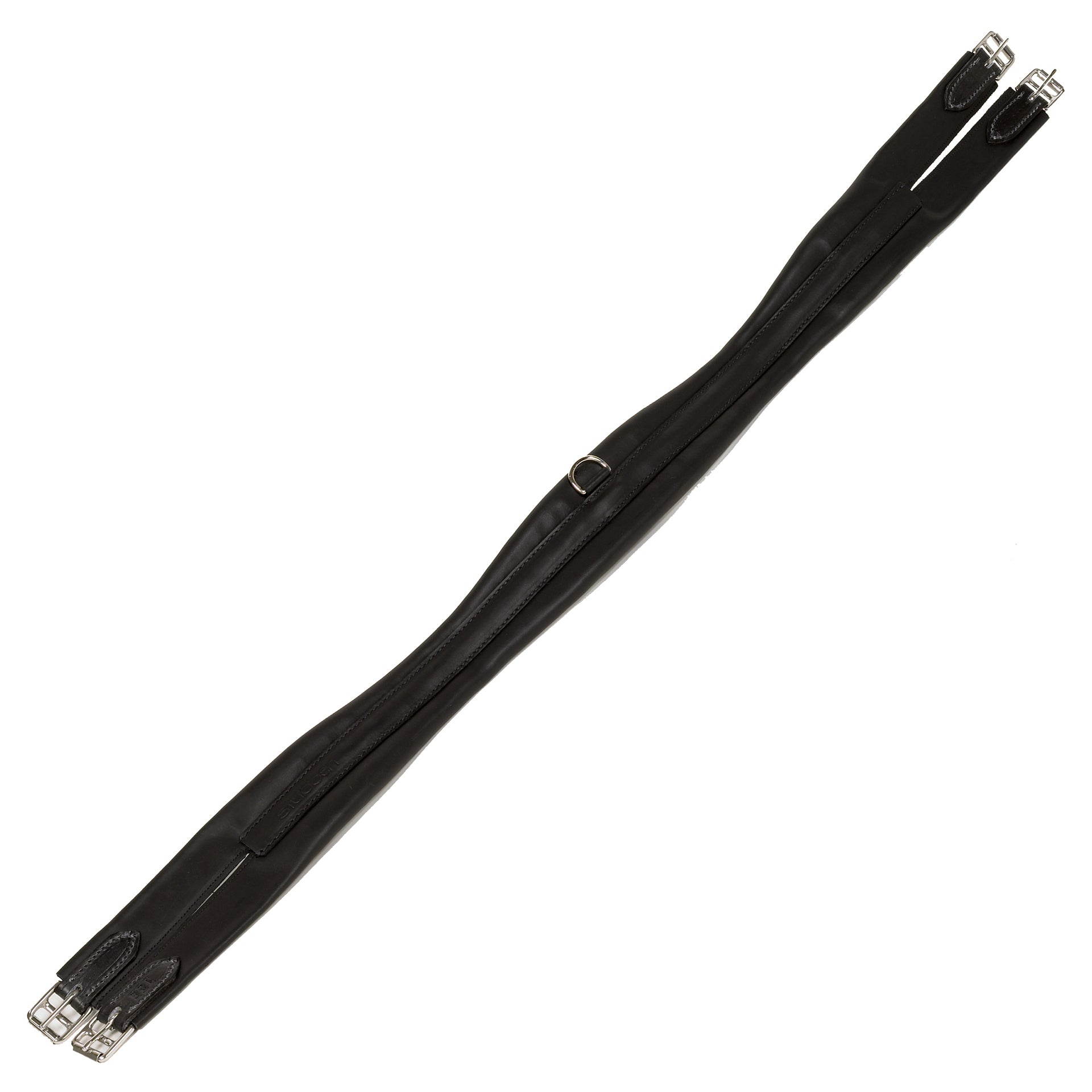 Leather girth without elastic ends