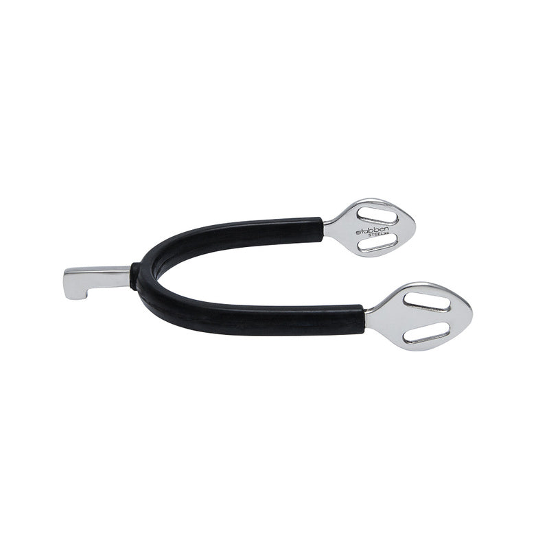 1149 Eperons Fine Line Acier inox - caoutchouté 20 mm