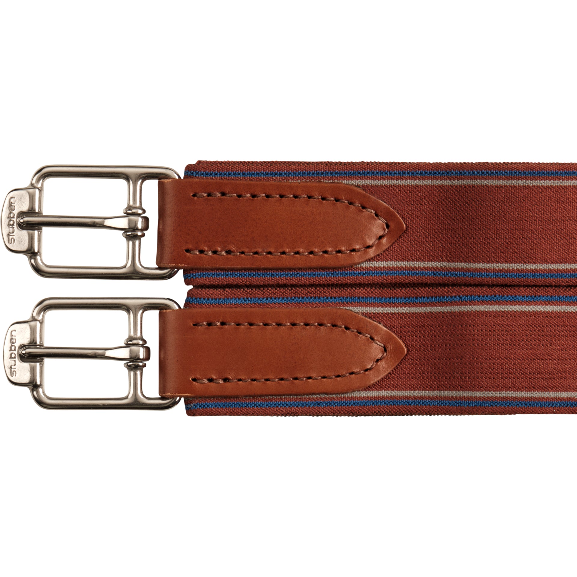 Leather girth Contour with elastic ends