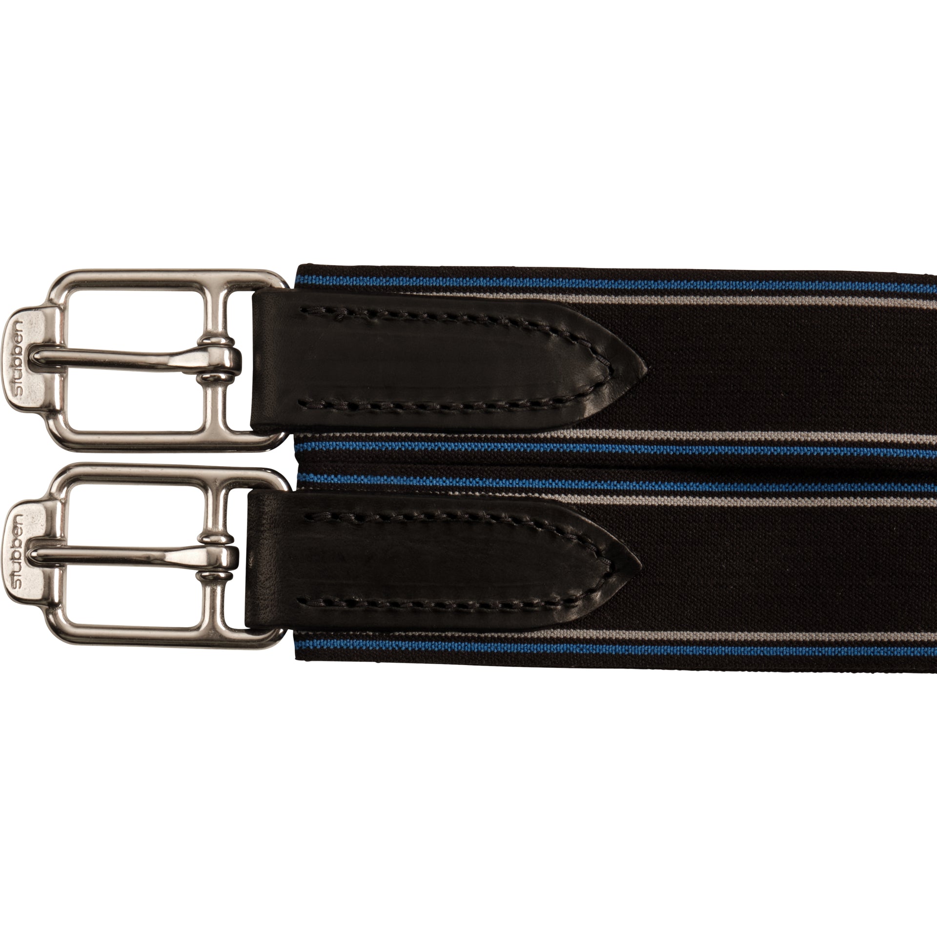 Leather girth Contour with elastic ends