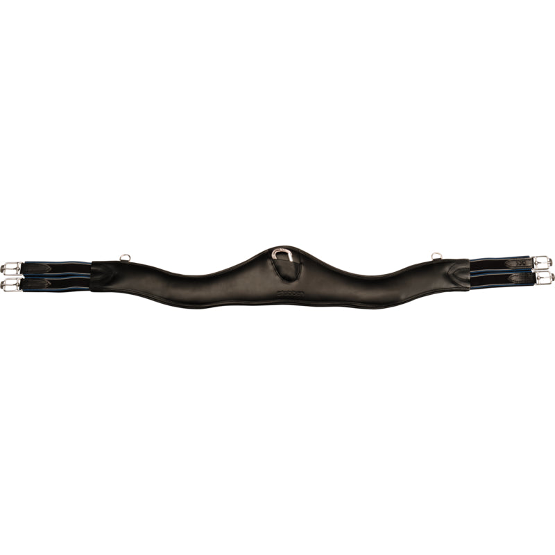 Leather girth Contour with elastic ends