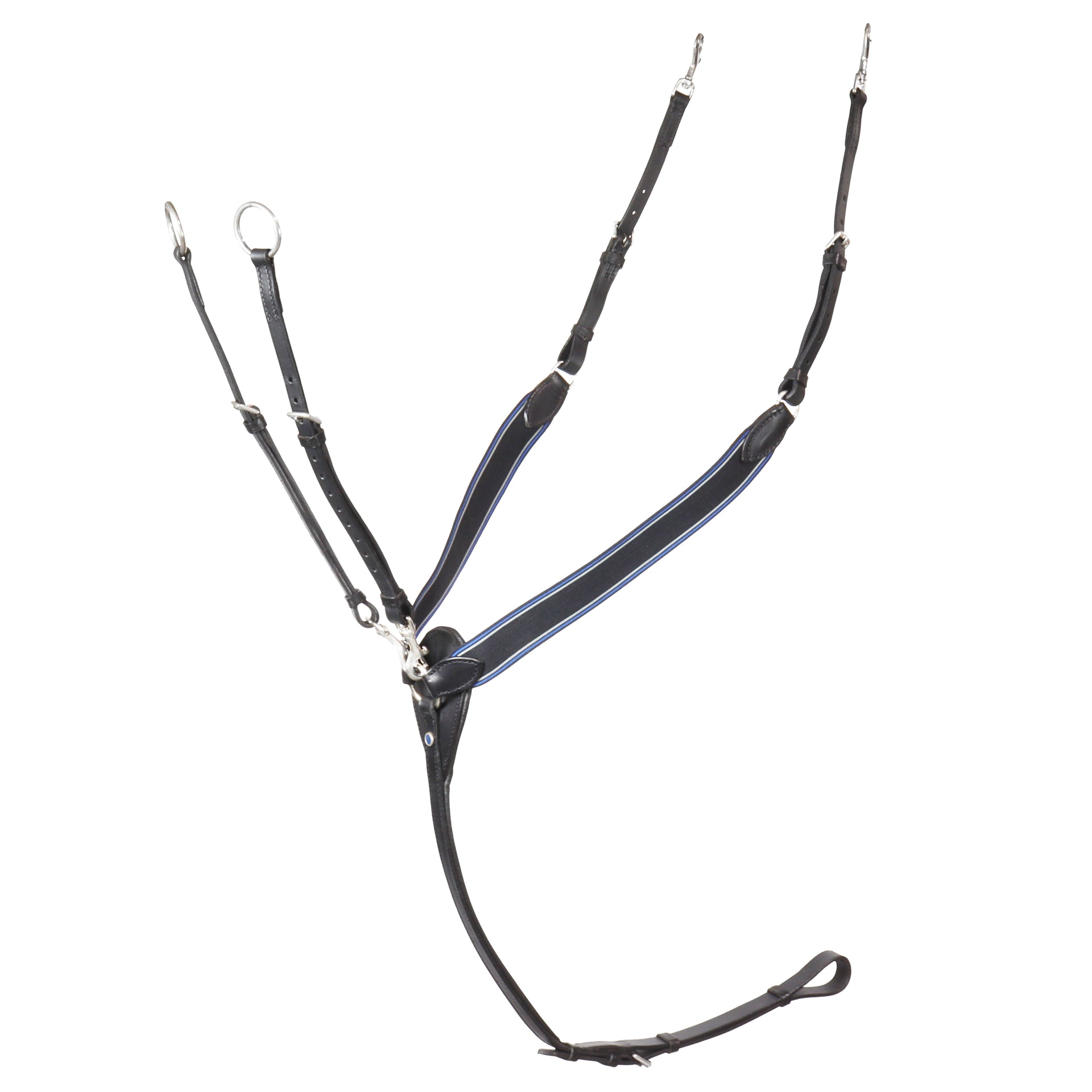 Breastplate with elastic and running attachment