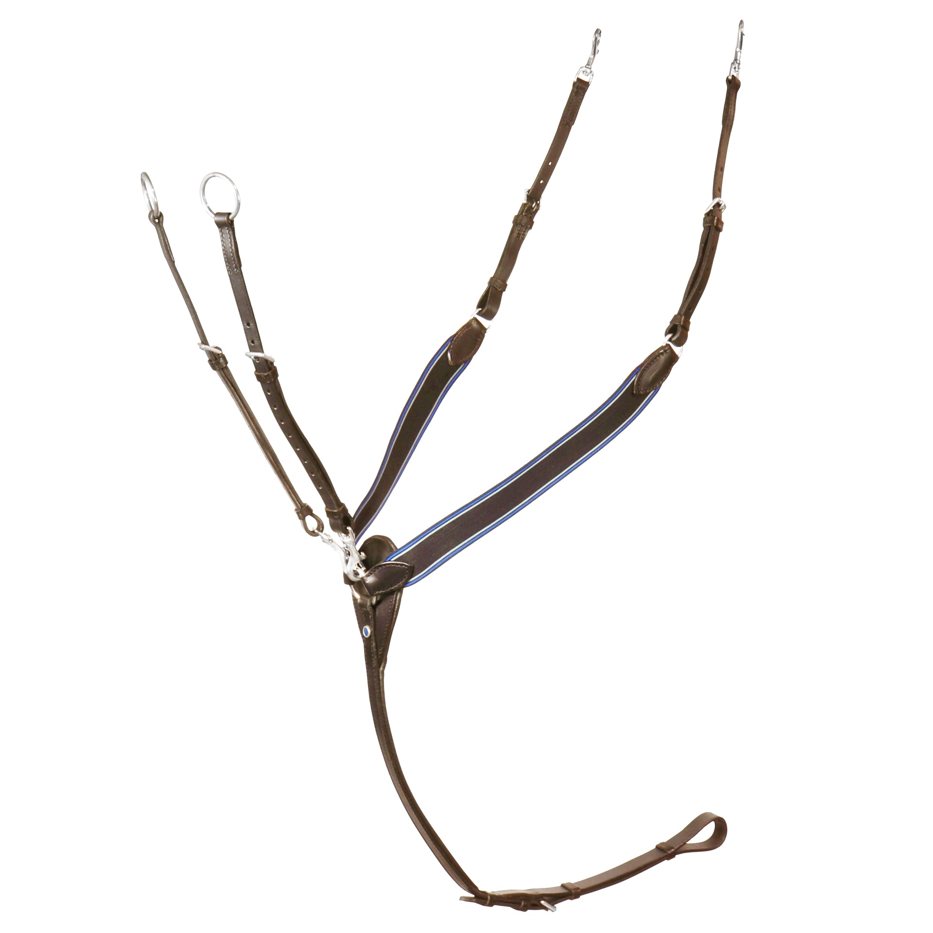 Breastplate with elastic and running attachment