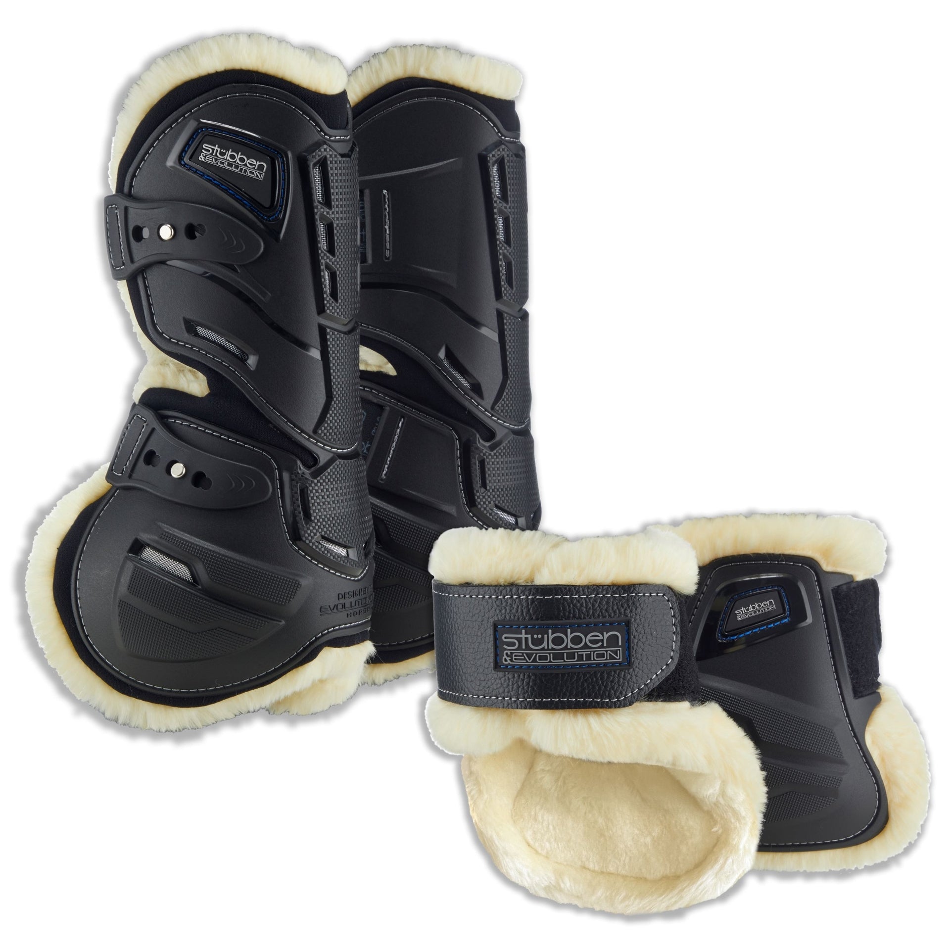 Set Hybrid Jumping Boots and Fetlock Boots Fleece lined