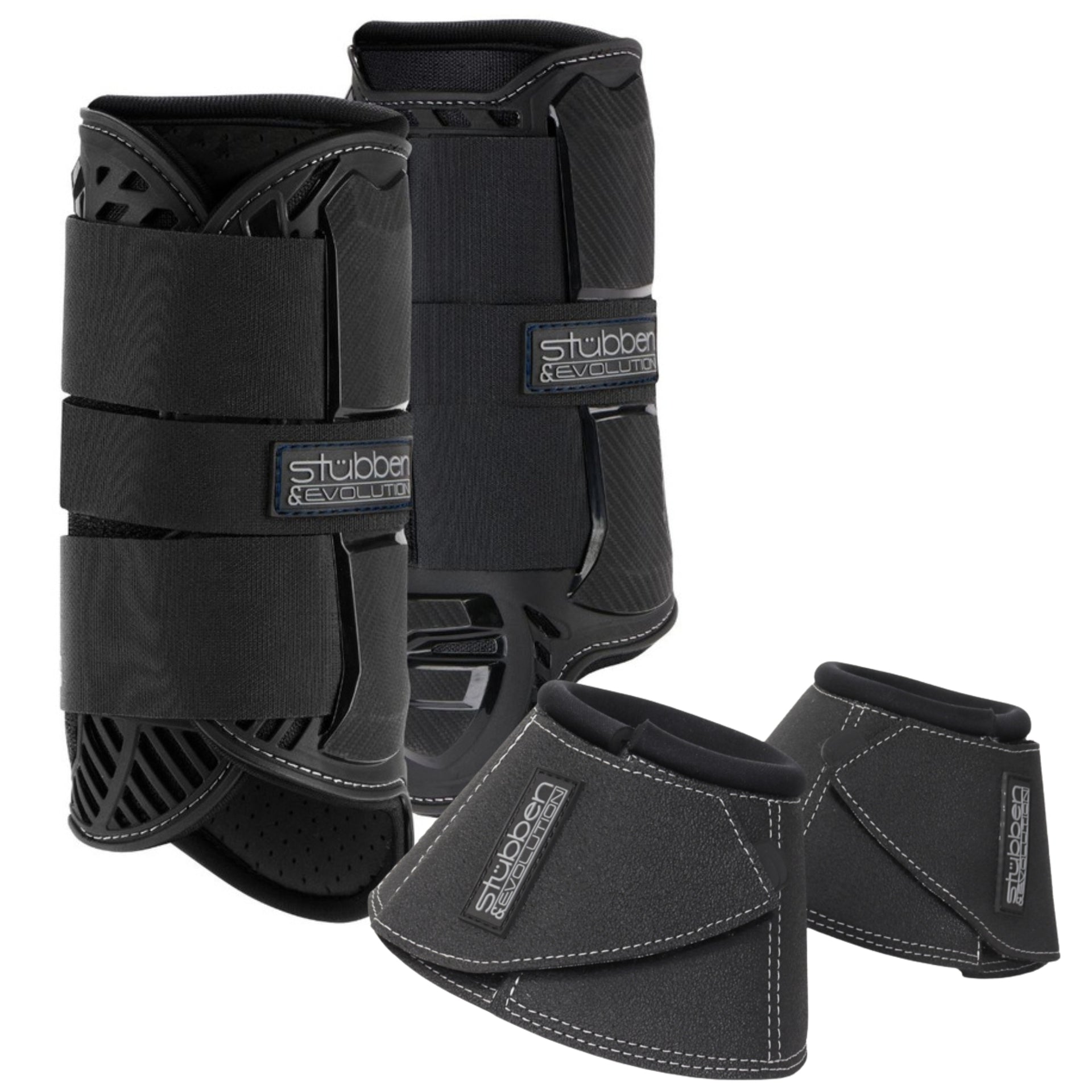 Set Hybrid XC Boots hind legs & Gravity Over Reach Boots Jumping