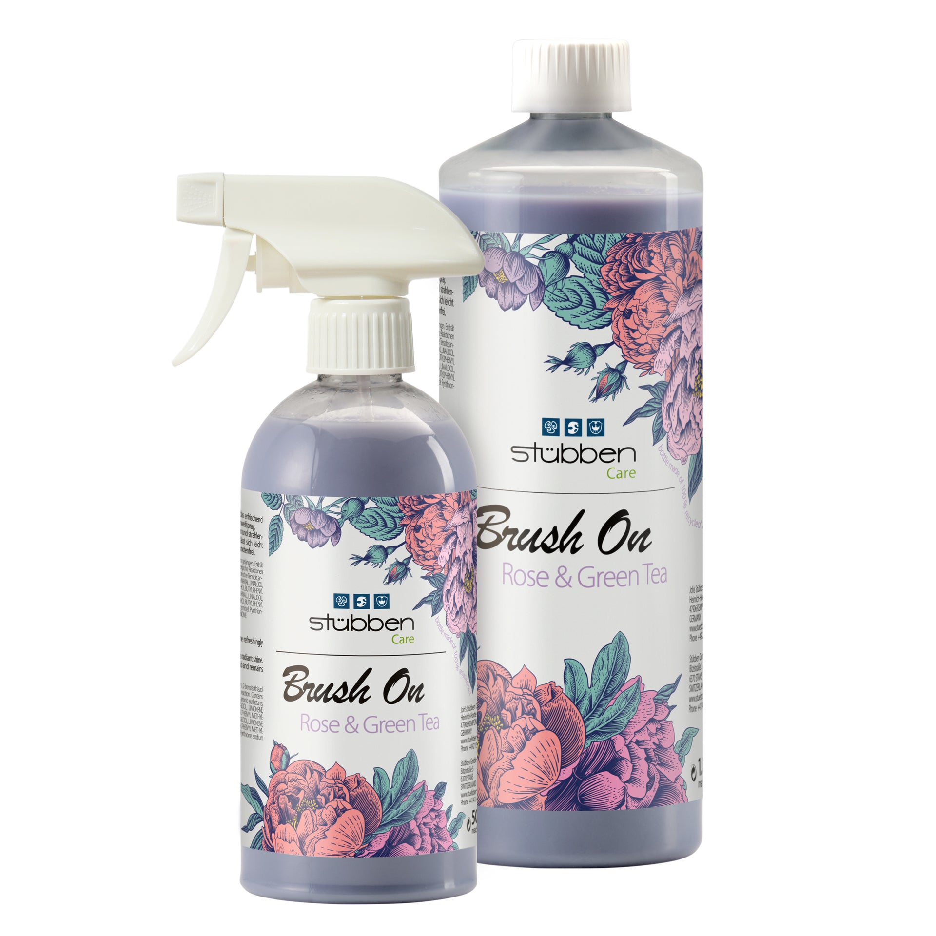 Brush On Rose & Green Tea Bundle (0.5 L & Refill 1 L)