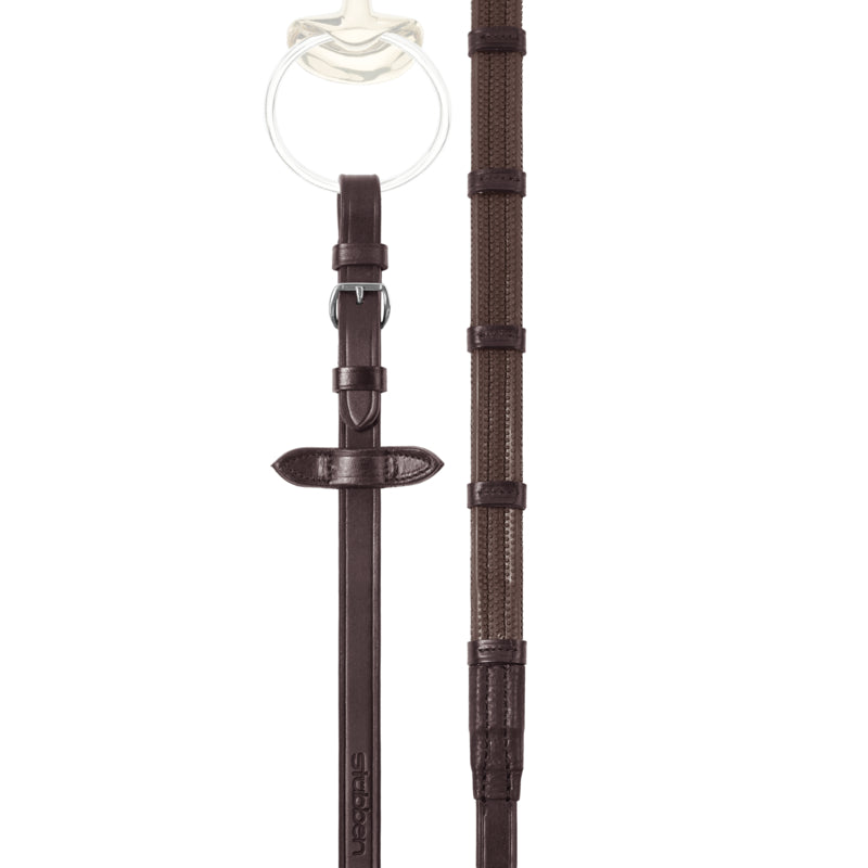 Rubber Reins 3/4" with 9 Stops and Buckle Ends