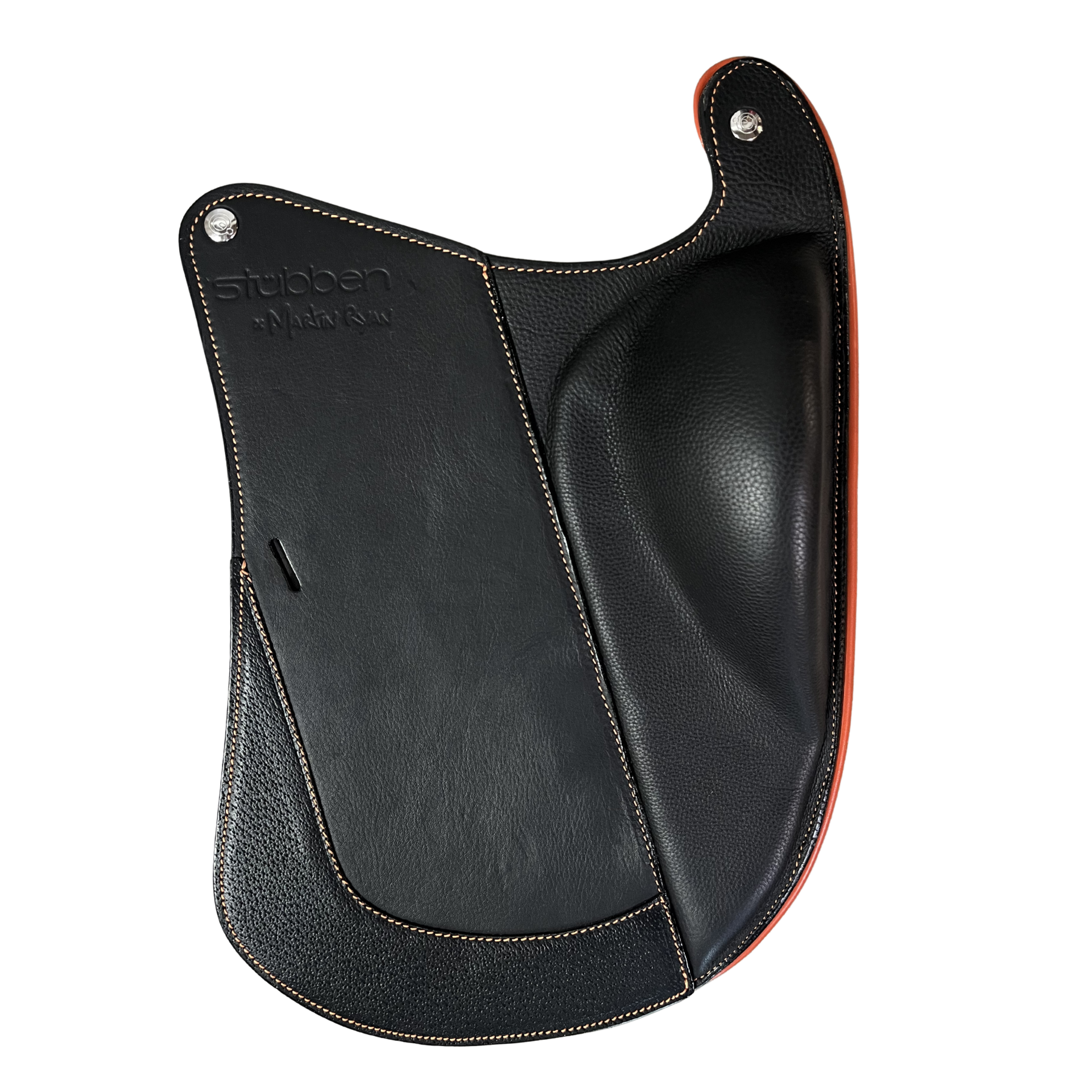 Saddle flap Dressage for REV saddle black/orange