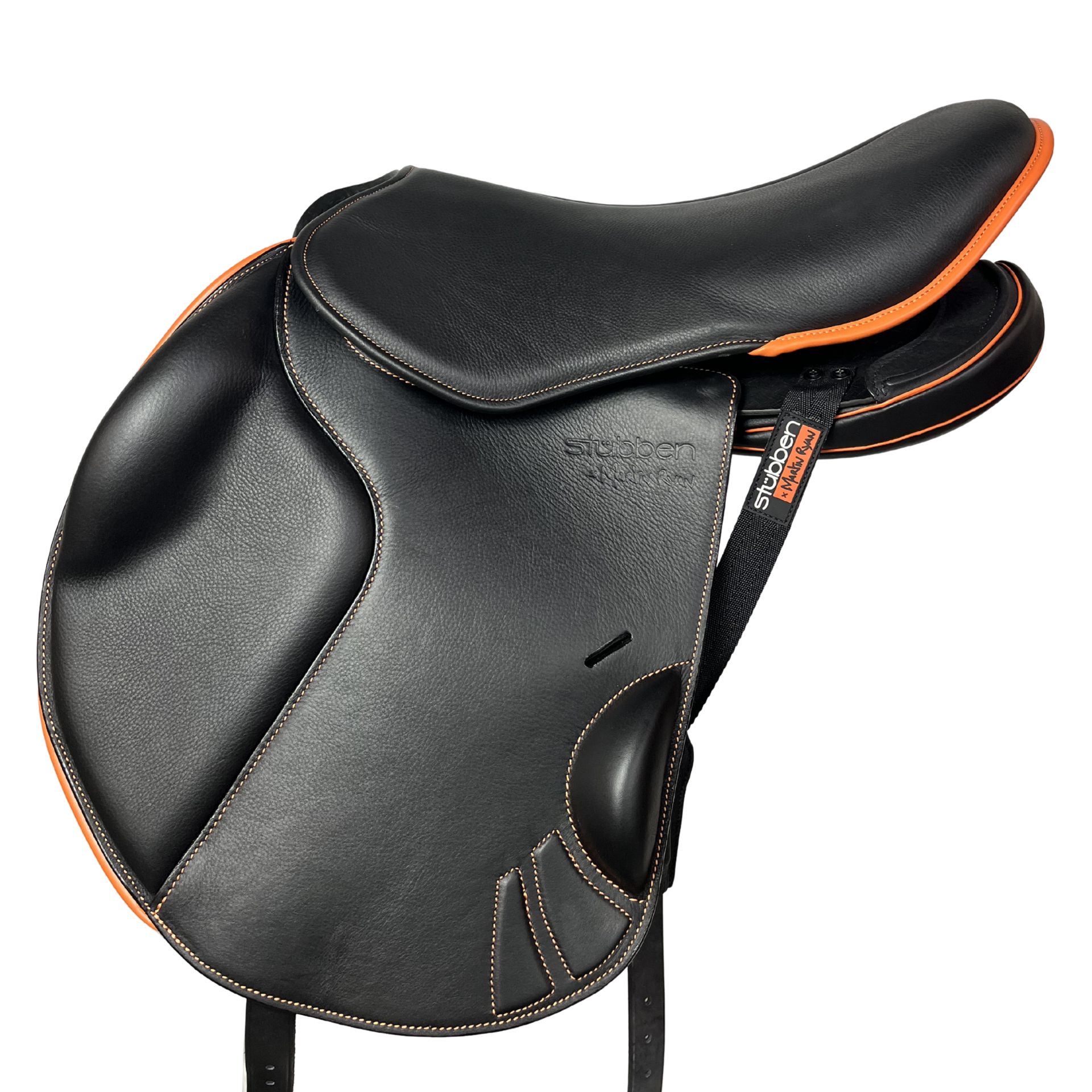 REV Sattel mit Spring Sattelblatt 17,5" one size schwarz/orange