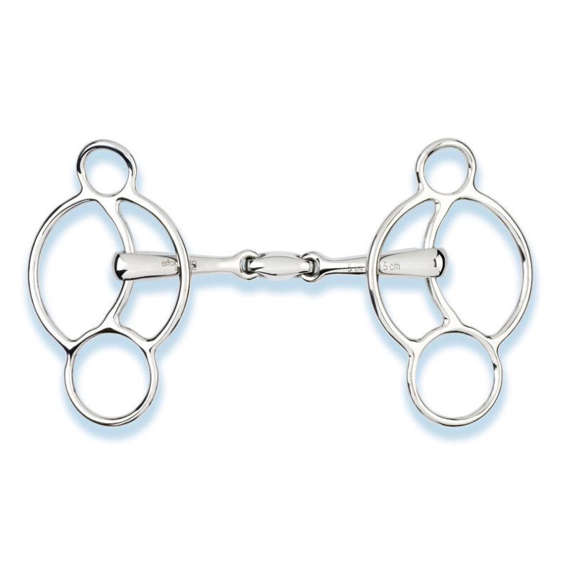 2281 Easy-Control 3-Ring Gag Bit double jointed