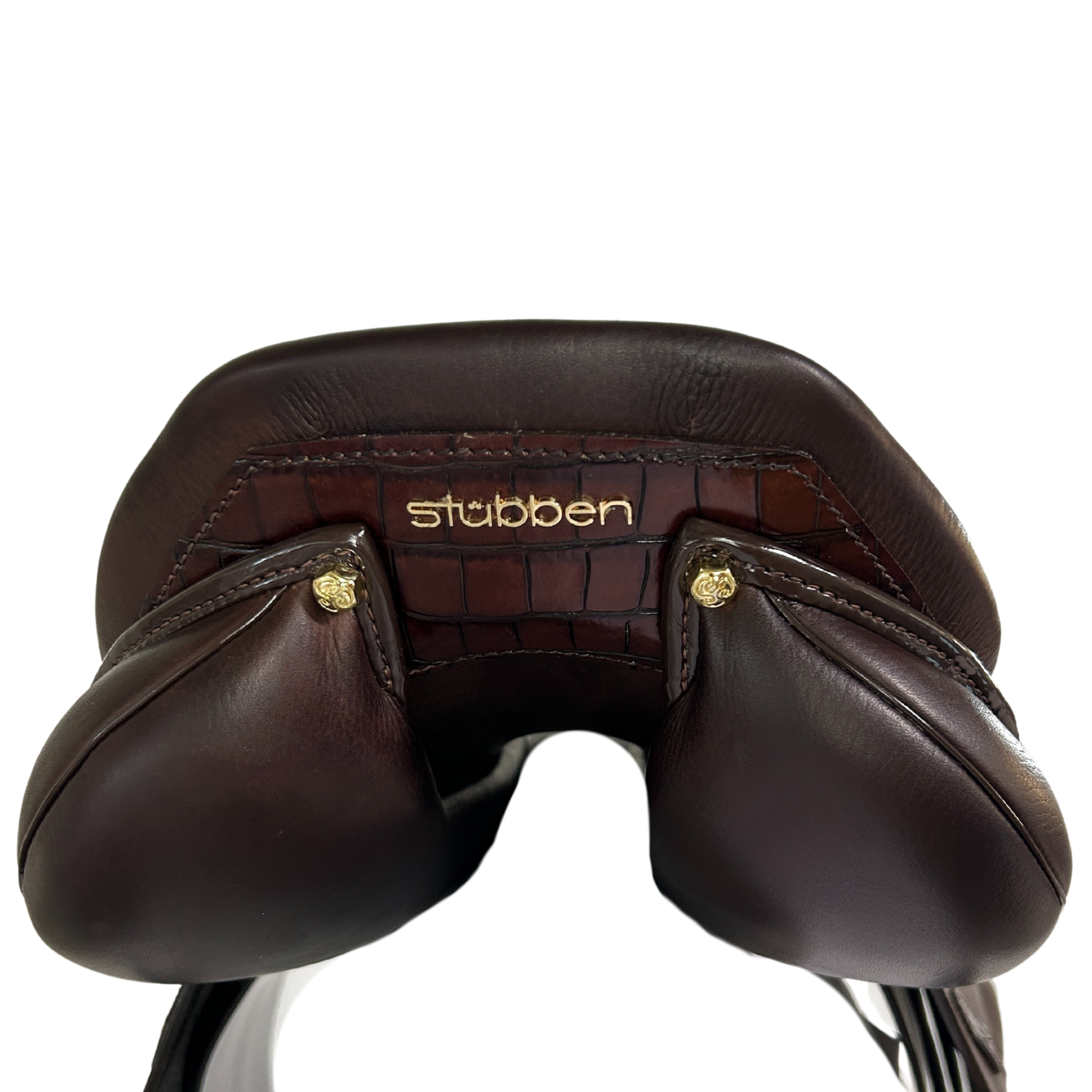中古】stubben 馬場鞍 コロンボ 17 黒 ショート託革 - Saddle flaps