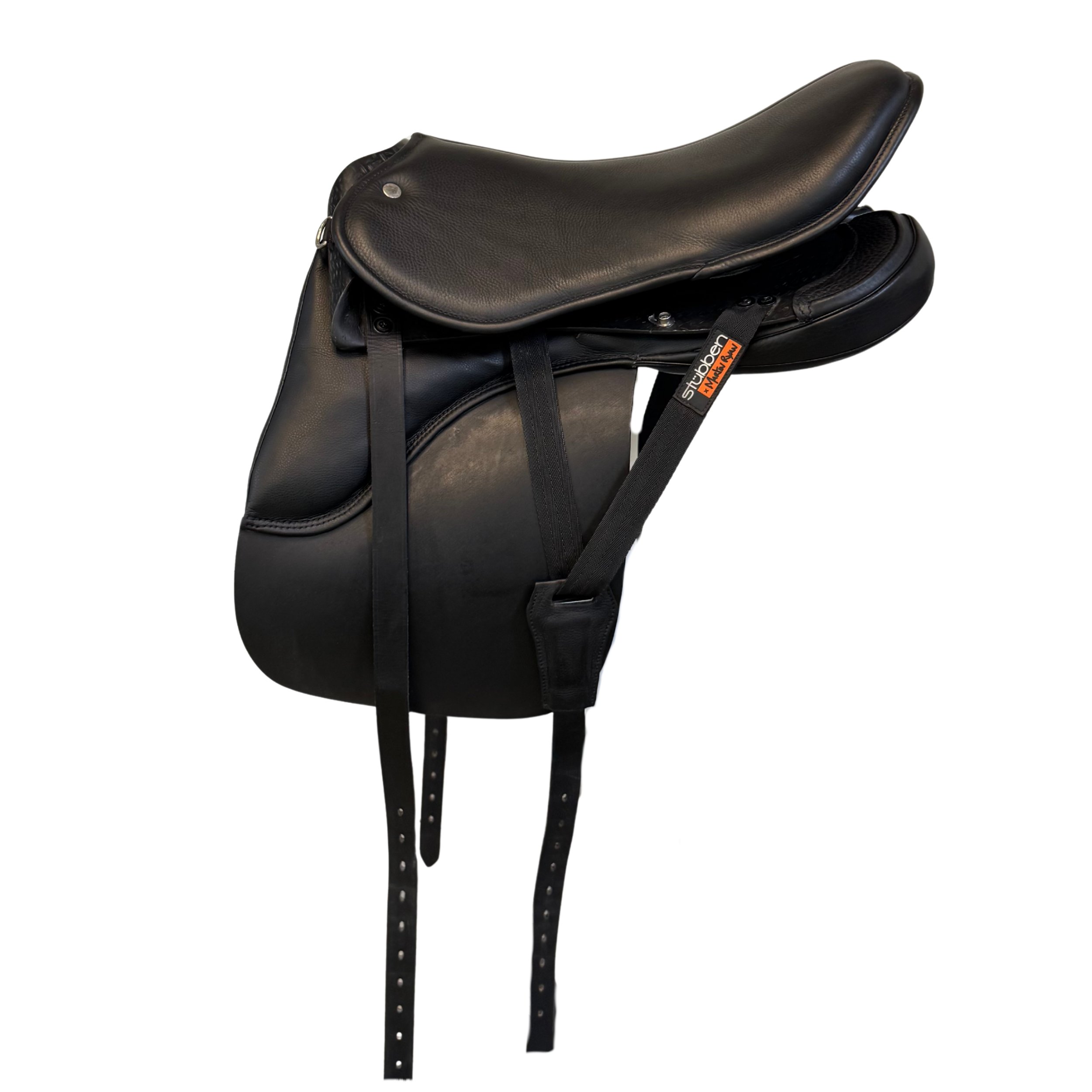 REV Saddle with jumping saddle flaps 17,5" one size black