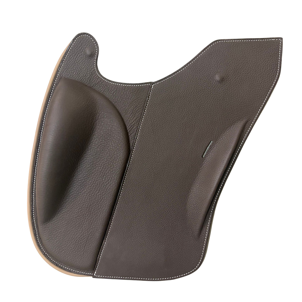 Saddle flap Trekking for REV saddle Ebony/taupe/ white stitching