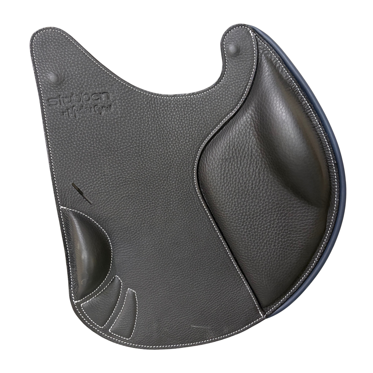 Sattelblatt Springen für REV Sattel Schwarz/ Navy/ Weiße Nähte