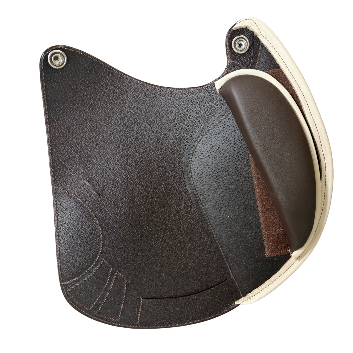 Saddle flap Jumping for REV saddle ebony/ white/ white stitching
