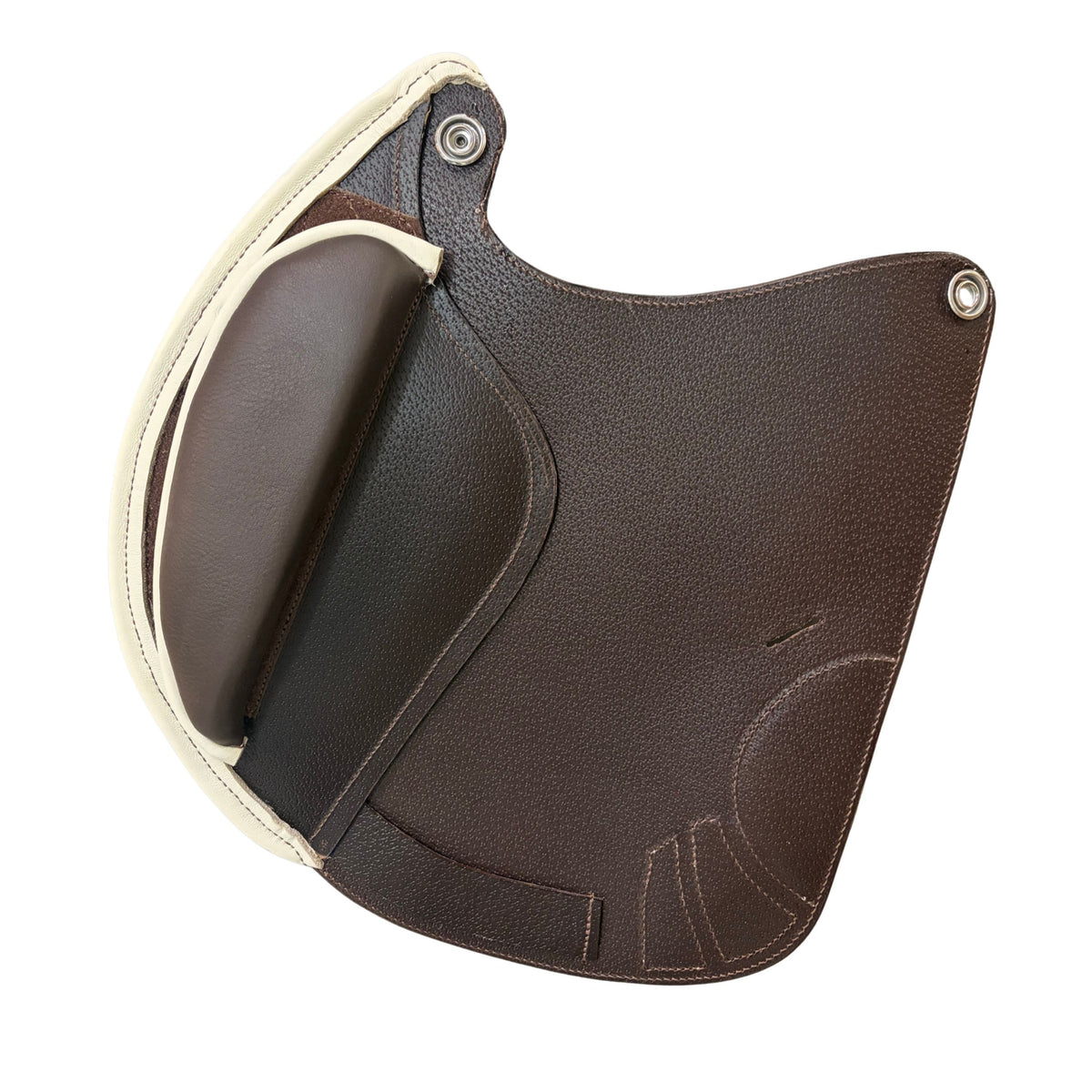Saddle flap Jumping for REV saddle ebony/ white/ white stitching