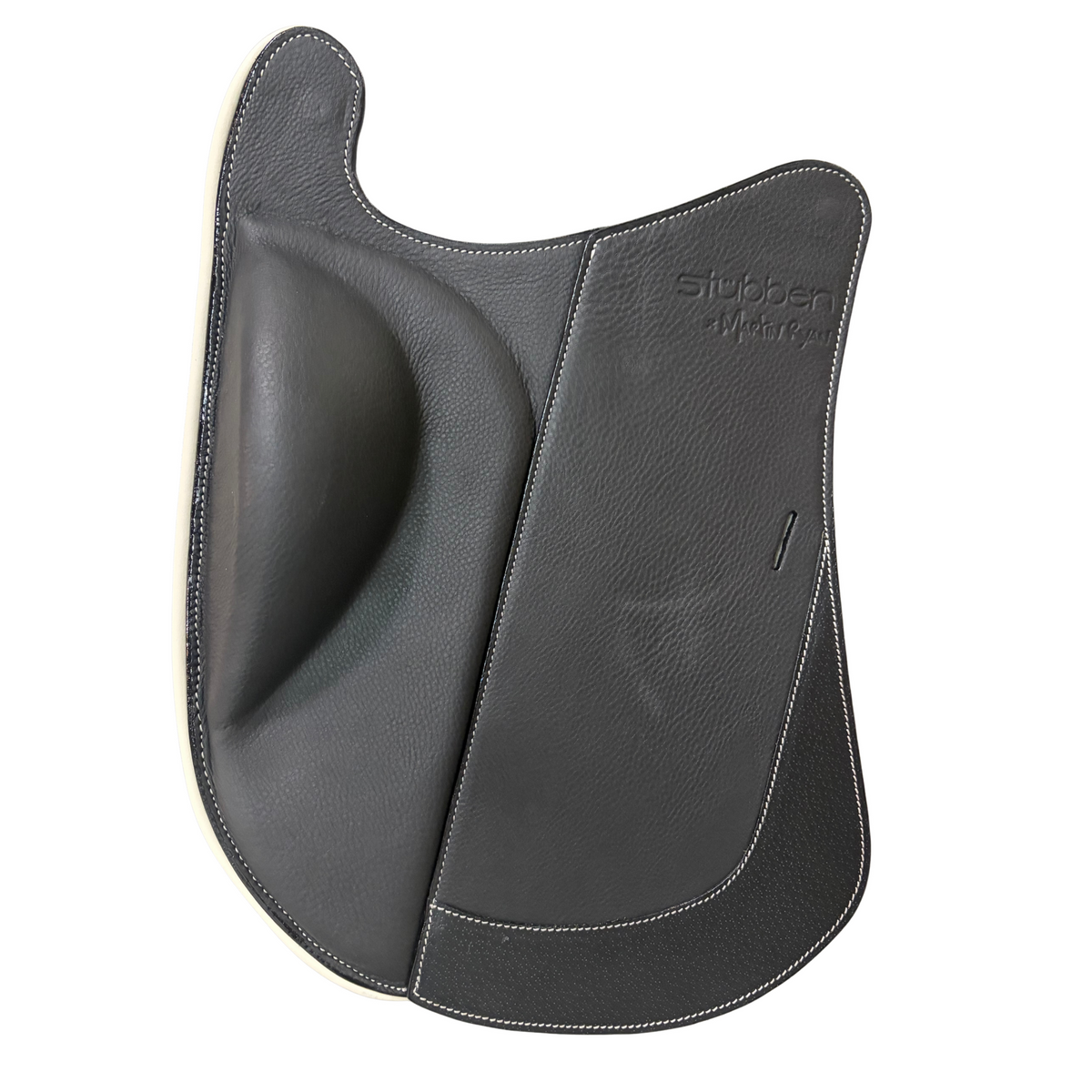 Saddle flap Dressage for REV saddle black/ white/ white stitching
