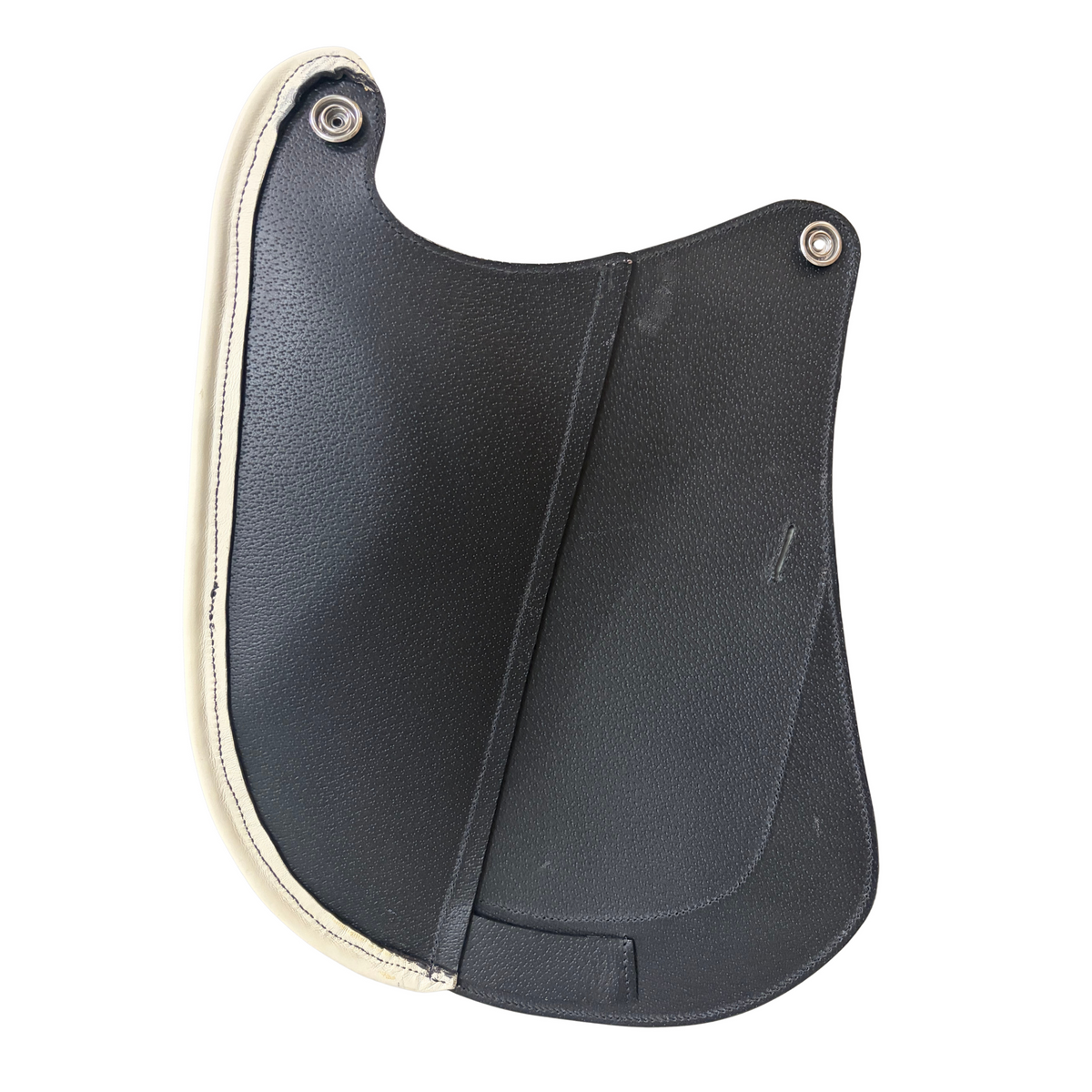 Saddle flap Dressage for REV saddle black/ white/ white stitching