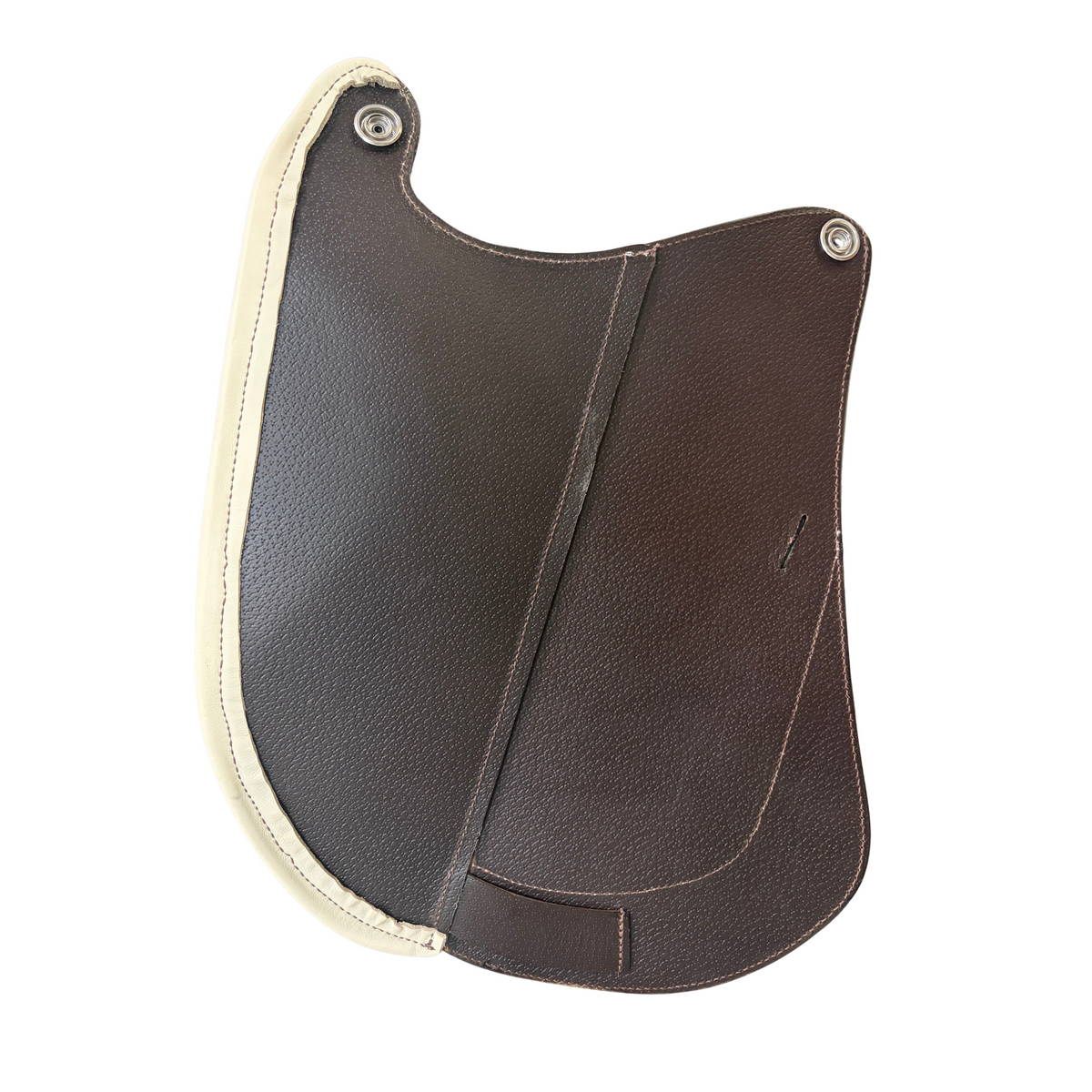 Saddle flap Dressage for REV saddle ebony/white/white stitching
