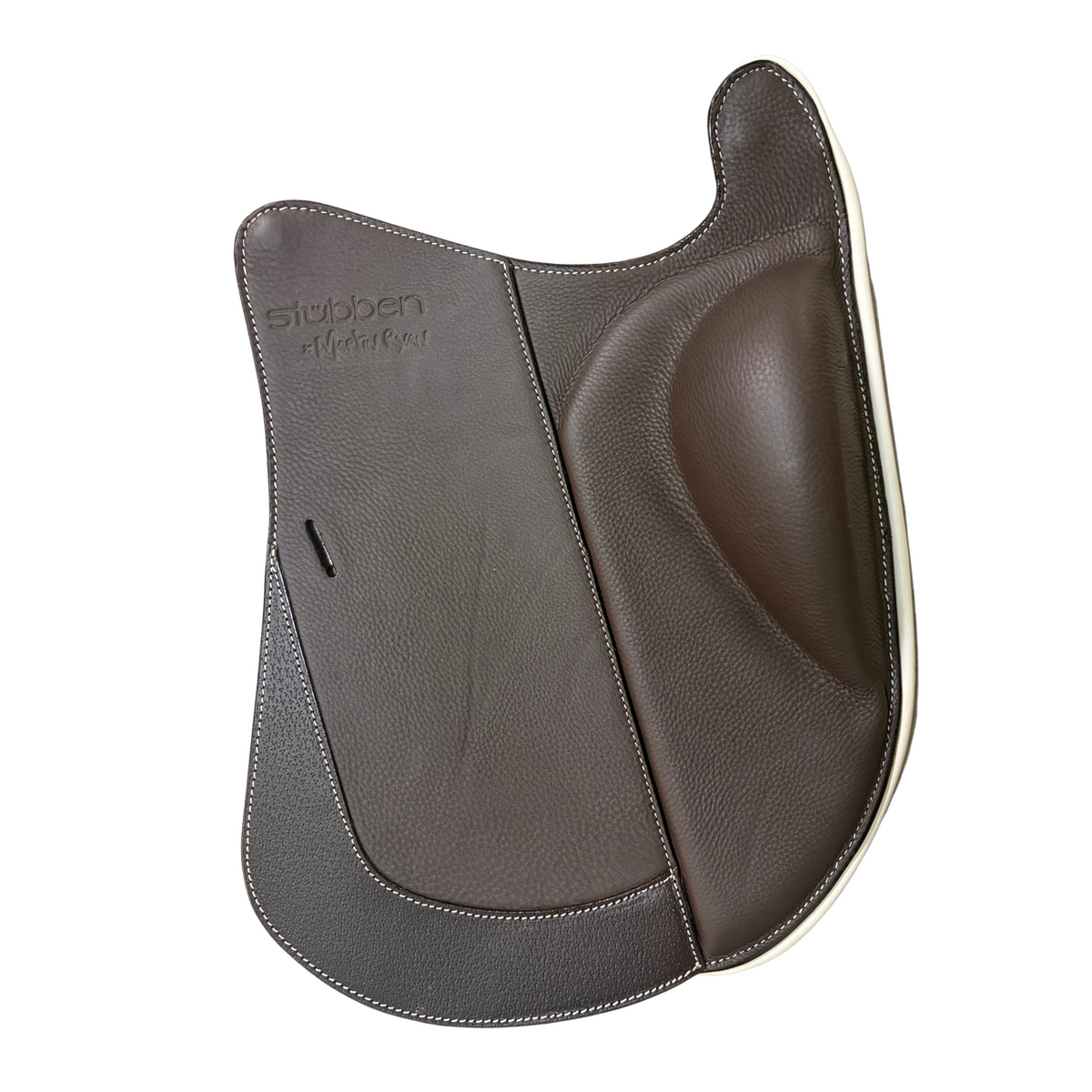 Saddle flap Dressage for REV saddle ebony/white/white stitching