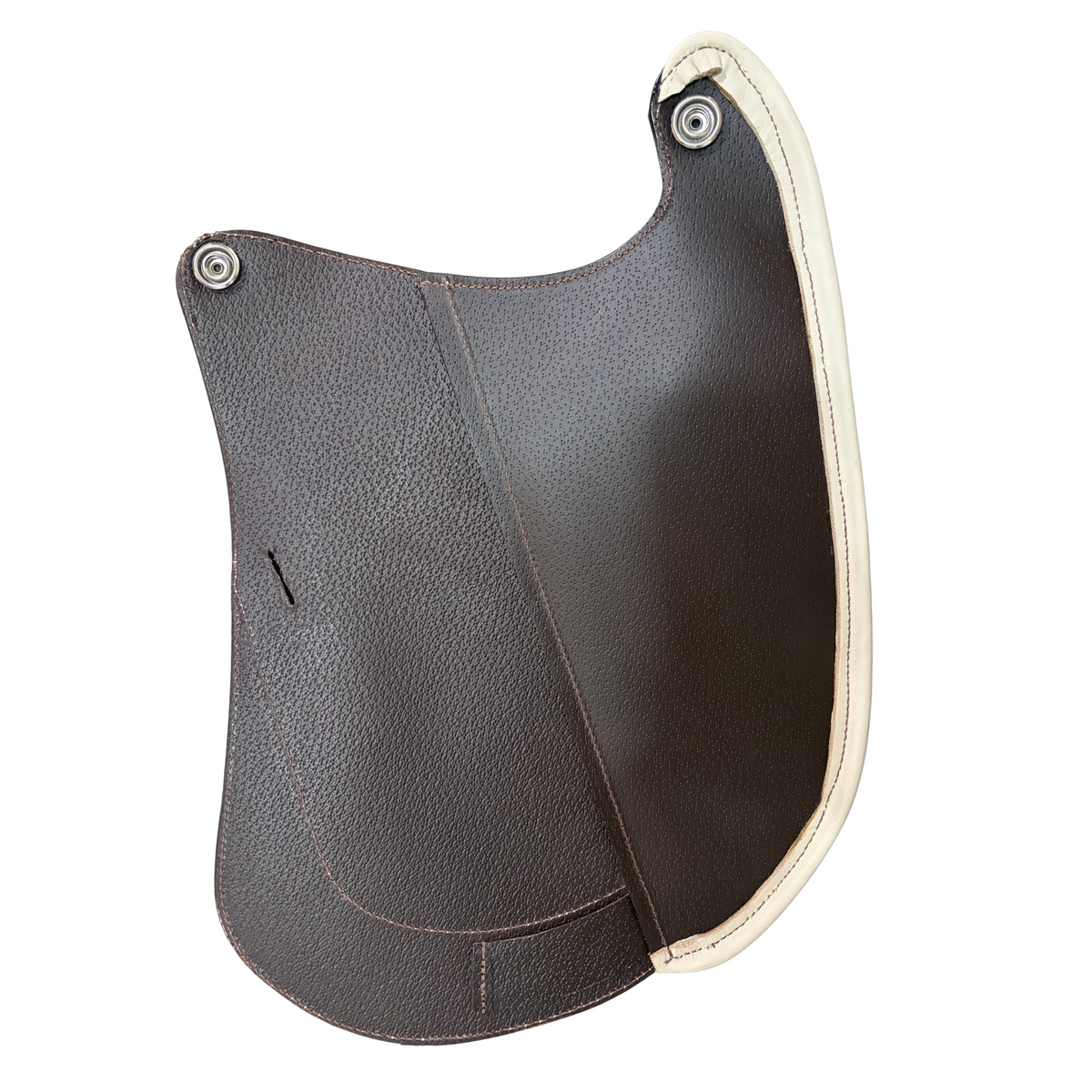 Saddle flap Dressage for REV saddle ebony/white/white stitching