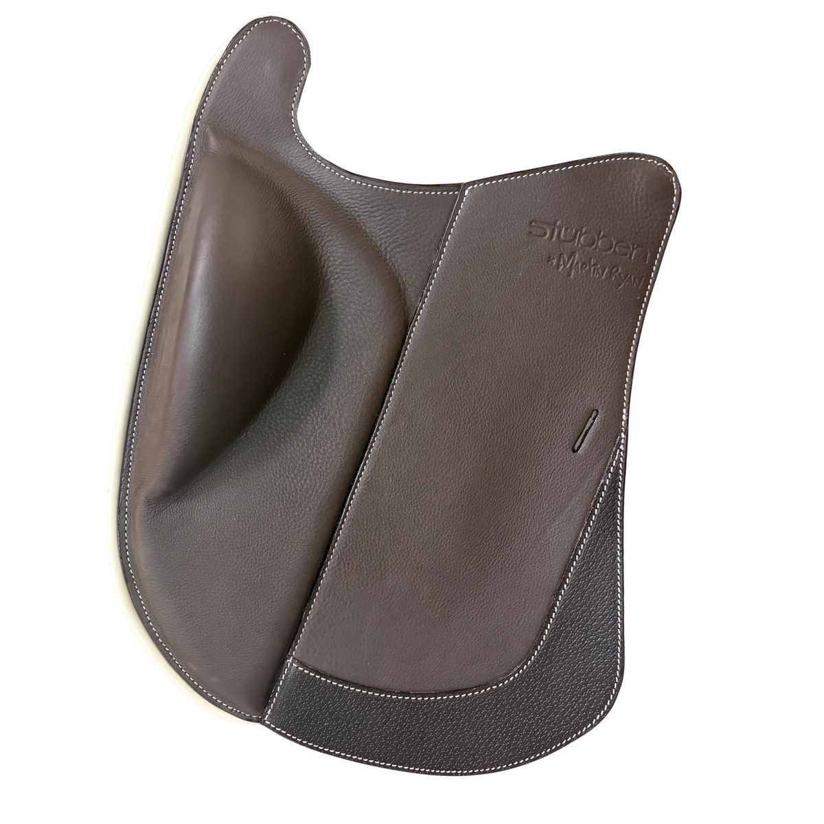 Saddle flap Dressage for REV saddle ebony/white/white stitching
