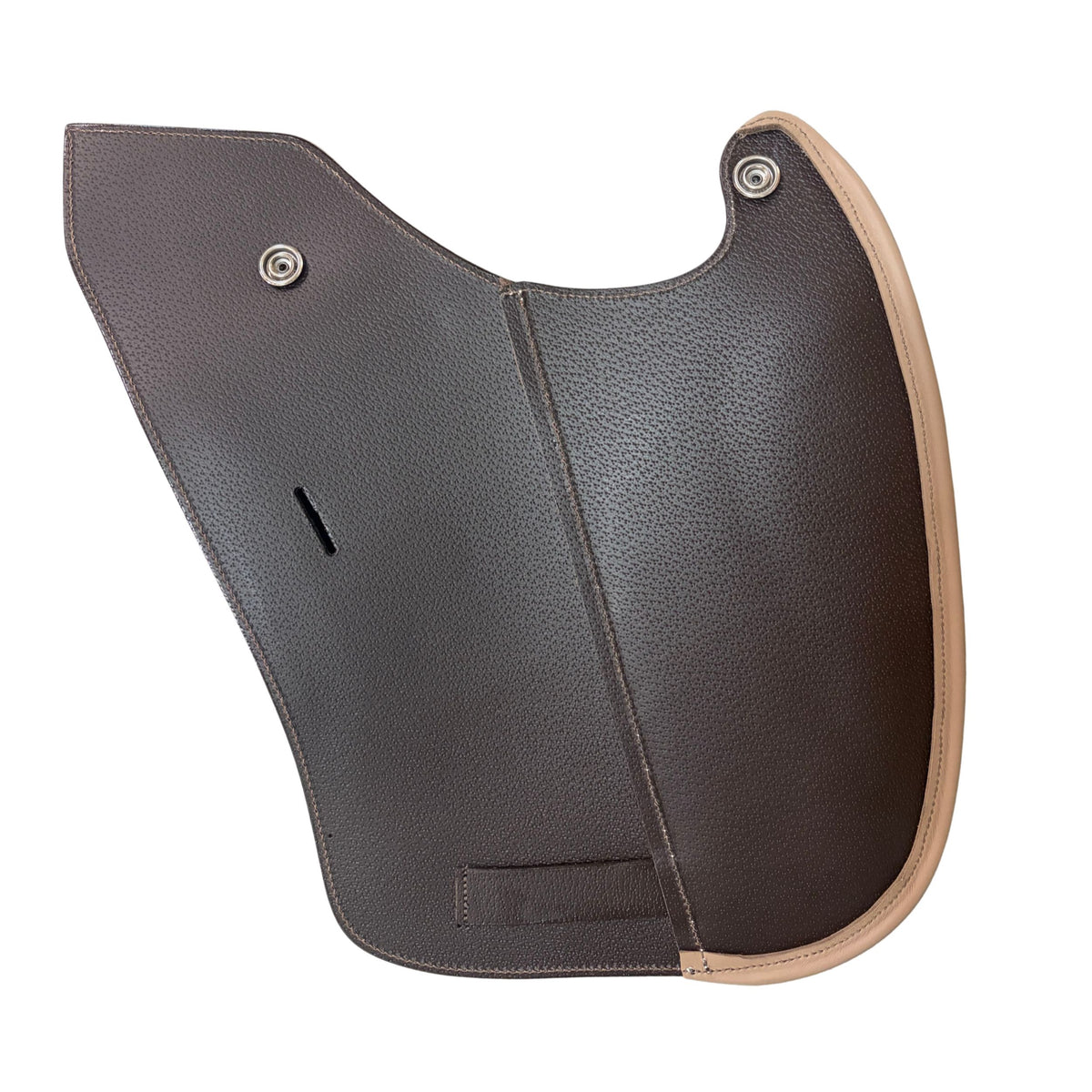 Saddle flap Trekking for REV saddle Ebony/taupe/ white stitching